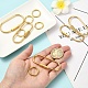 6Pcs 2 Styles Brass Locking Carabiner(KK-YW0004-75)-5