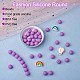 100Pcs Silicone Beads Round Rubber Bead 15MM Loose Spacer Beads for DIY Supplies Jewelry Keychain Making(JX441A)-2