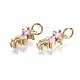 Brass Micro Pave Violet & Clear Cubic Zirconia Charms(ZIRC-S067-004-NR)-3