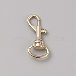 Alloy Swivel Snap Hook Clasps, Light Gold, 38x17x8mm, Hole: 6x12.5mm(FIND-TAC0011-99KCG)