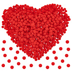 1000Pcs DIY Doll Craft Pom Pom Yarn Pom Pom Balls, Red, 10mm(AJEW-PH0004-68)