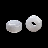 Resin European Beads, Large Hole Column Beads, White, 12.5x7mm, Hole: 5mm(RESI-Z030-04J)