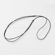 Korea Waxed Cotton Cord Necklace Making, Adjustable, Black, 14.5 inch~29 inch(37~74cm)(NJEW-JN01472-04)