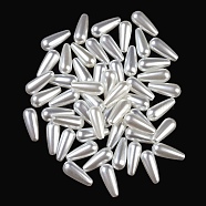 ABS Plastic Imitation Shell Pearl Beads, Teardrop, Seashell Color, 19x8x8mm, Hole: 1.5mm, 833pcs/500g(KY-S171-18C)