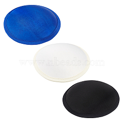 3Pcs 3 Colors Polyester Round Fascinator Hat Base for Millinery, Mixed Color, 130~135x2.5mm, 1pc/color(AJEW-FG0002-76)