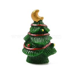 Christmas Resin Figurine Statues, for Home Office Desktop Decoration, Christmas Tree, 18x19x27.5mm(DJEW-M018-02E)