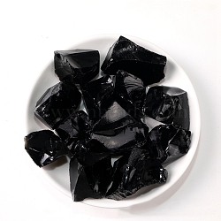 Natural Rough Raw Obsidian Display Decorations, Reiki Stones for Fountain Rocks, Wire Wrapping, Witchcraft, Home Decorations, Random Size and Shape, 30~50mm, 100g/bag(G-PW0007-145C)