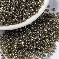 MIYUKI Round Rocailles Beads, Japanese Seed Beads, (RR3540) Fancy Lined Champagne, 8/0, 3mm, Hole: 1mm, about 422~455pcs/10g(X-SEED-G008-RR3540)