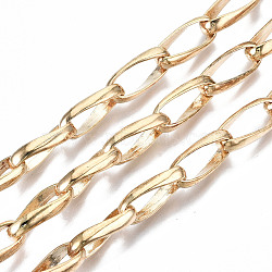 Alloy Cable Chains, Long-Lasting Plated, Unwelded, Cadmium Free & Nickel Free & Lead Free, Oval, Light Gold, 18.5~19.5x8.5x4mm(LCHA-T001-05LG-NR)