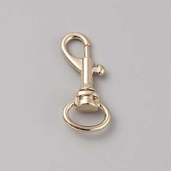 Alloy Swivel Snap Hook Clasps, Light Gold, 38x17x8mm, Hole: 6x12.5mm