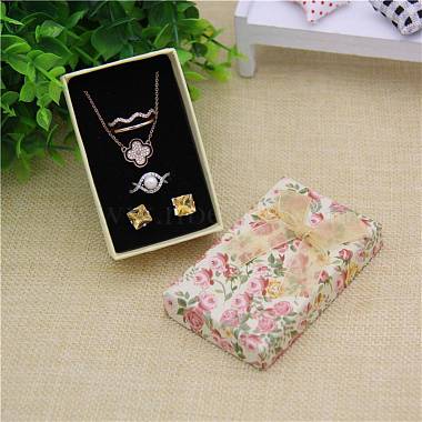 Flower Pattern Cardboard Jewelry Packaging Box(X1-CBOX-L007-003C)-3