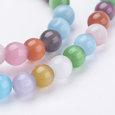 Chapelets de perles d'œil de chat(X-CE-R002-6mm-M)-3