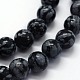 Natural Snowflake Obsidian Beads Strands(G-I199-36-4mm)-3