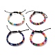 Bracelet de perles tressées en tissu tribal ethnique(BJEW-JB07483)-1
