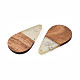 Transparent Resin & Walnut Wood Pendants(RESI-N025-030-A02)-3