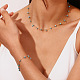 Synthetic Turquoise Chips Beaded Chain Bracelets(BJEW-G692-01A)-4