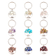 2 Sets Natural & Synthetic Mixed Stone Keychain(KEYC-FH0001-15)-1