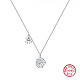 925 Sterling Silver Spider and Web Pendant Necklaces(NG1088-1)-1