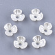 3-Petal ABS Plastic Imitation Pearl Bead Caps(X-OACR-T018-01)-1