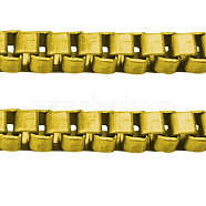 Iron Venetian Chains Box Chains, Golden, 2.4mm wide, 2.4mm high(X-CHV002Y-G)