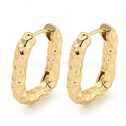 Alloy Hoop Earring, with Steel Pin, Rectangle, Light Gold, 23.5x4x17.5mm(EJEW-P269-20KCG)