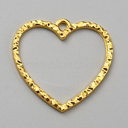 Alloy Open Back Bezel Pendants, for DIY UV Resin, Epoxy Resin, Golden, Heart, 28x28x2mm, Hole: 2mm(FIND-TAC0017-41B-G)