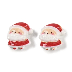 Christmas Theme Opque Resin Decoden Cabochons, Santa Claus, 13x11x6mm(CRES-M036-03H)