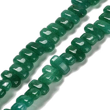 Dyed Natural Malaysia Jade Beads Strands, Rectangle, 9x4x4.5mm, Hole: 1mm, about 93pcs/strand, 15.28 inch(38.8cm)