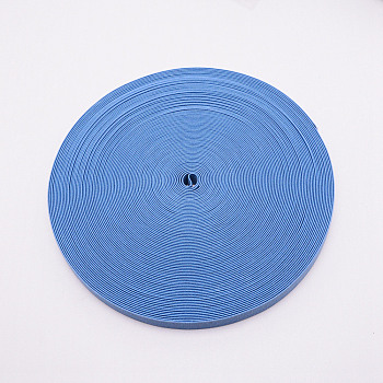 Polyester Resistance Elastic Cord, Overlock Ribbon, Cornflower Blue, 15x1mm, 30yard/roll