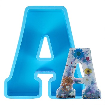 Alphabet Silicone Molds, Resin Casting Molds, For UV Resin, Capital Letter Symbol, DIY Crystal Word, Letter.A, 165x150x35.5mm