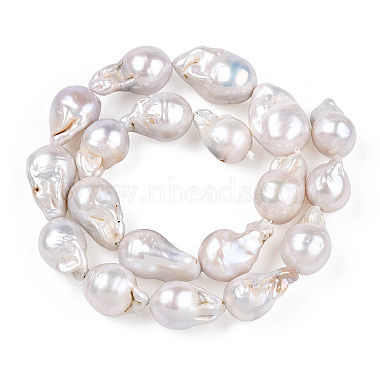 Natural Baroque Pearl Keshi Pearl Beads Strands(PEAR-S019-02C)-5