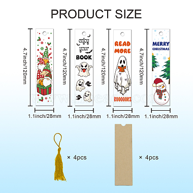 1 Set Christmas & Halloween Theme Acrylic Bookmarks(DIY-GL0004-42A)-3