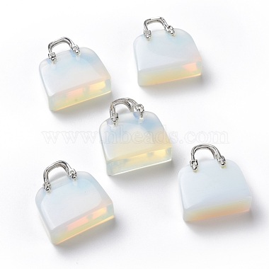 Platinum Bag Opalite Pendants