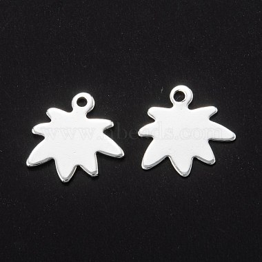 Silver Leaf 304 Stainless Steel Charms