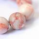 Brins de perles rondes en netstone rouge naturel(G-E334-4mm-06)-4