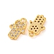 Brass Micro Pave Clear Cubic Zirconia Pendants(KK-U017-06C-G)-2