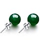 Round Imitation Jade Beads Stud Earrirngs for Girl Women(EJEW-BB46205-A)-1