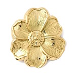304 Stainless Steel Pendants, Flower Charm, Golden, 48x44.5x11.5mm, Hole: 6mm(STAS-G390-04G)