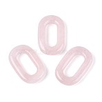 Natural Rose Quartz Pendants,  Oval Ring Charms, 38.5~40x24~25.5x5.5~7mm, Inner Diameter: 25~25.5x10~10.5mm(G-Q601-12C)