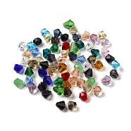 Glass Imitation Austrian Crystal Beads, Faceted, Diamond, Mixed Color, 8x7.5mm, Hole: 0.9mm(GLAA-H024-13A)