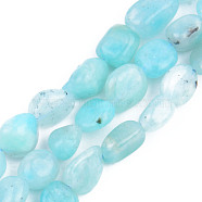 Natural Amazonite Beads Strands, Tumbled Stone, Nuggets, 5~13x5~10x3~8mm, Hole: 1mm, about 40~60pcs/strand, 14.57 inch~15.74 inch(37~40cm)(G-S359-154)