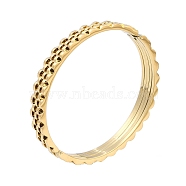 Geometric 304 Stainless Steel Multi-layer Hinged Bangles for Women, Golden, 3/8 inch(1cm), Inner Diameter: 2-3/8x2 inch(6.1x5.05cm)(BJEW-M313-07G)