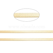 Ion Plating(IP) 304 Stainless Steel Herringbone Chains, with Spool, Soldered, Golden, 4mm, about 5m/roll(STAS-P290-02G)