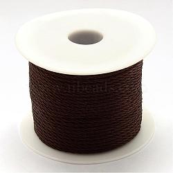 Braided Nylon Thread, Coconut Brown, 2mm, about 54.68 yards(50m)/roll(NWIR-R026-2.0mm-738)
