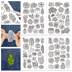 4 Sheets 11.6x8.2 Inch Stick and Stitch Embroidery Patterns, Non-woven Fabrics Water Soluble Embroidery Stabilizers, 297x210mmm(DIY-WH0455-056)