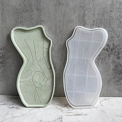 DIY Goddess Tray Palte Silicone Molds, Storage Molds, for UV Resin, Epoxy Resin Craft Making, White, 280x131.5x15mm(DIY-P070-C02)