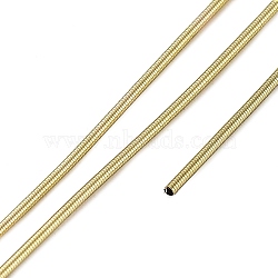 Copper Wire Grimp Wire, Round Flexible Coil Wire, Metallic Thread for Embroidery and Jewelry Making, Matte Light Gold, 18 Gauge, 1mm, about 20g/bag(TWIR-XCP0001-17)