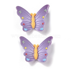 Insect Theme Opaque Resin Decoden Cabochons, Butterfly, 21x27x10mm(RESI-M044-02A)