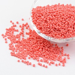 12/0 1.5~2mm Baking Paint Glass Seed Beads Loose Spacer Beads, Light Coral Hole: 0.5~1mm, about 2890pcs/50g(X-SEED-S001-K16)