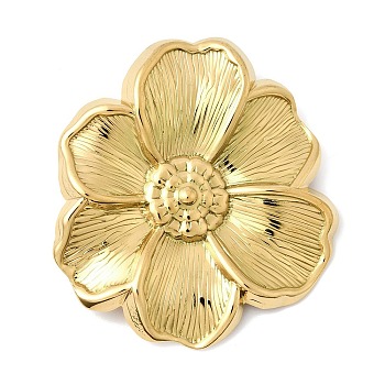 304 Stainless Steel Pendants, Flower Charm, Golden, 48x44.5x11.5mm, Hole: 6mm
